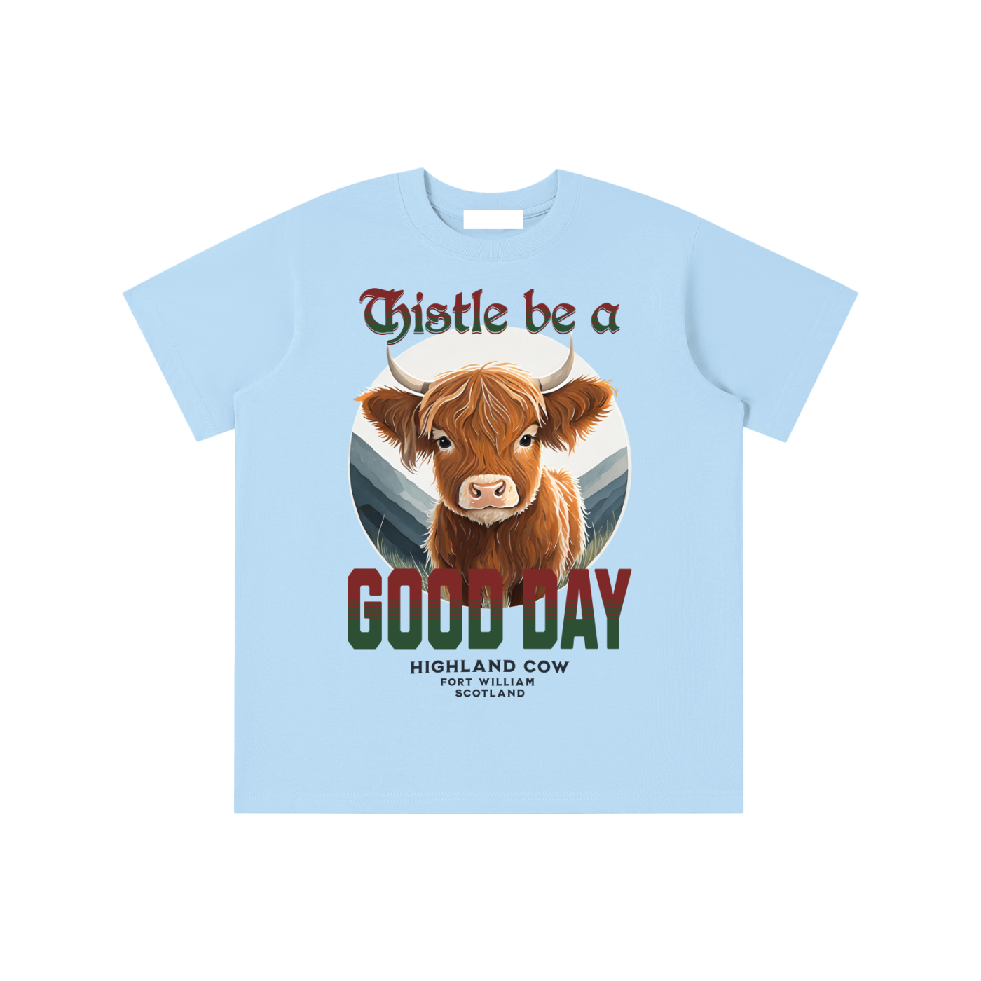 Highland Cow,Thistle,Good Day