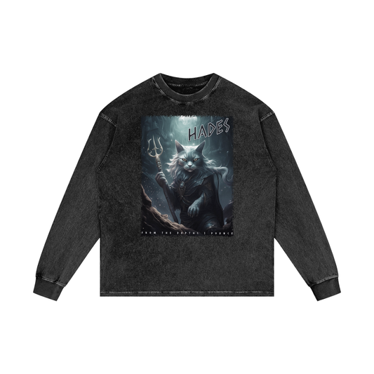 Acid Wash Oversize Long Sleeve T-Shirt