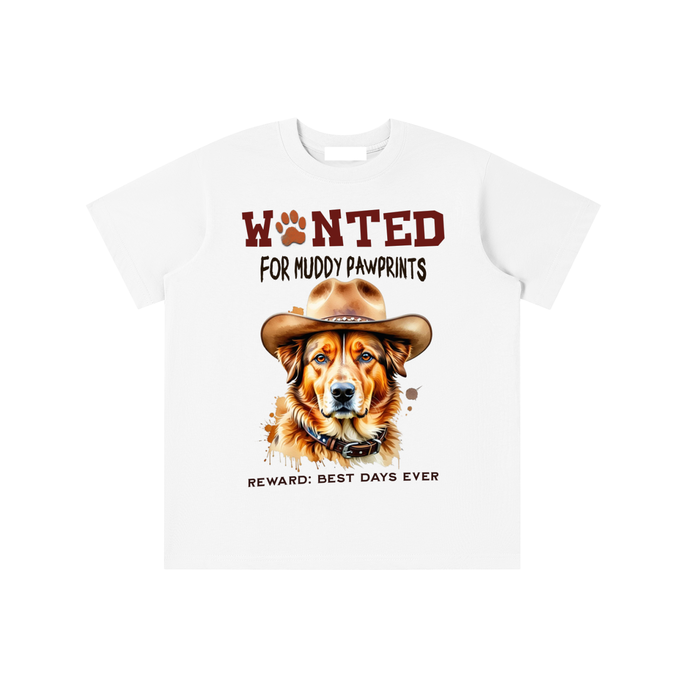 Wanted,Golden Retriever,Dog,Muddy,Pawprints,Wild West