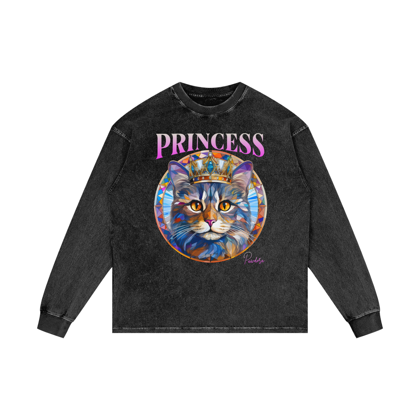 Acid Wash Oversize Long Sleeve T-Shirt