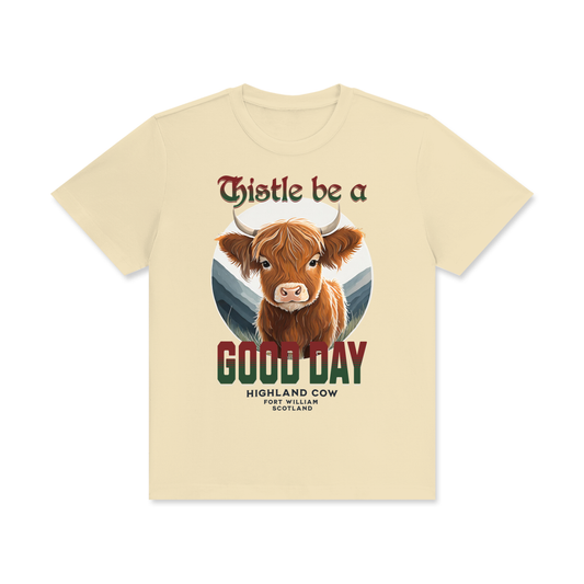 Highland Cow,Thistle,Good Day