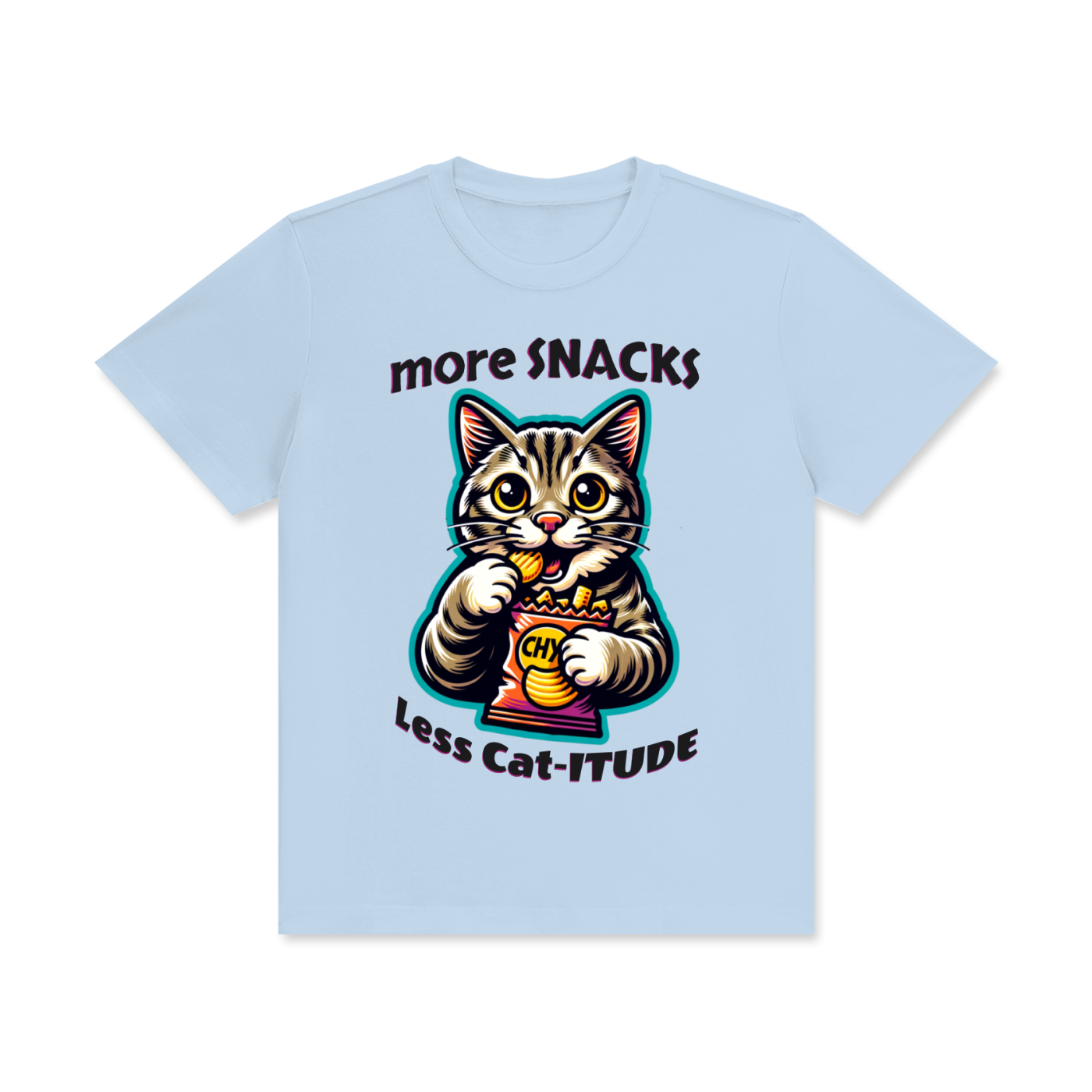 Funny,Cat,More,Snacks,Less,Cat-itude