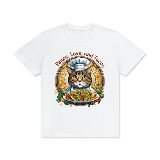 Funny,Cat,Chef,Peace,Love,Tacos