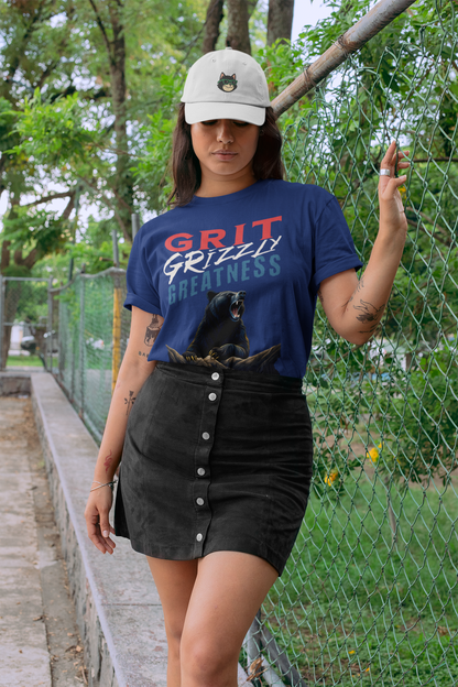 GRIT, GRIZZLY AND GREANESS. BEAR - Unisex Classic Crew Neck Cotton T-Shirt