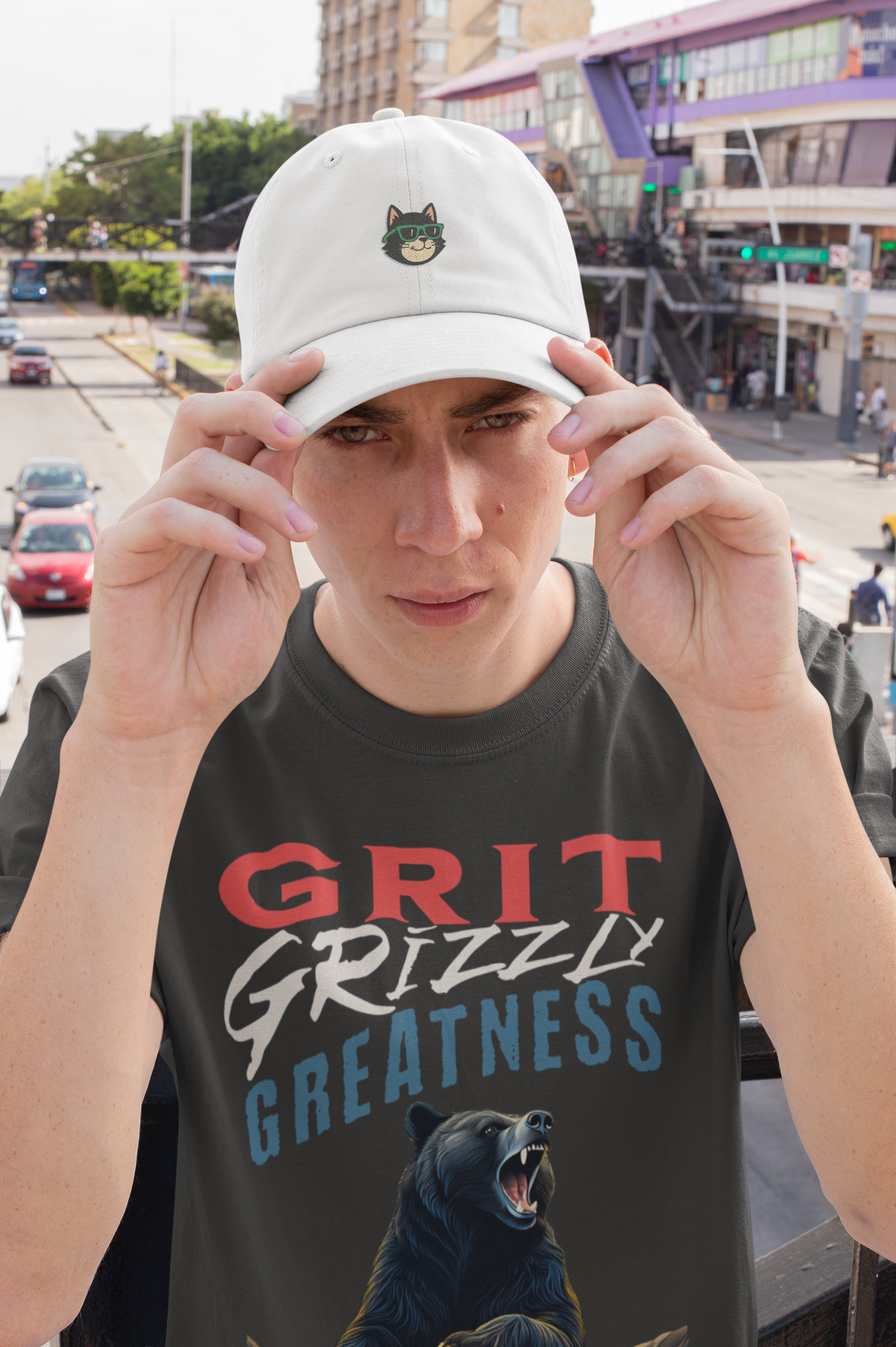 GRIT, GRIZZLY AND GREANESS. BEAR - Unisex Classic Crew Neck Cotton T-Shirt