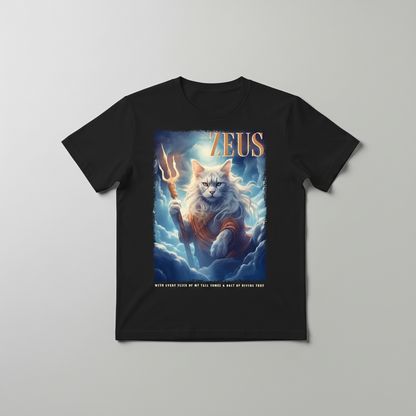 Zeus Cat Unisex Classic Crew Neck Cotton T-Shirt