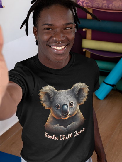 CHILL ZONE, KOALA - Unisex Classic Crew Neck Cotton T-Shirt