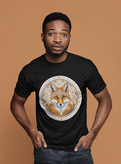 MANDALA FOX - Unisex Classic Crew Neck Cotton T-Shirt