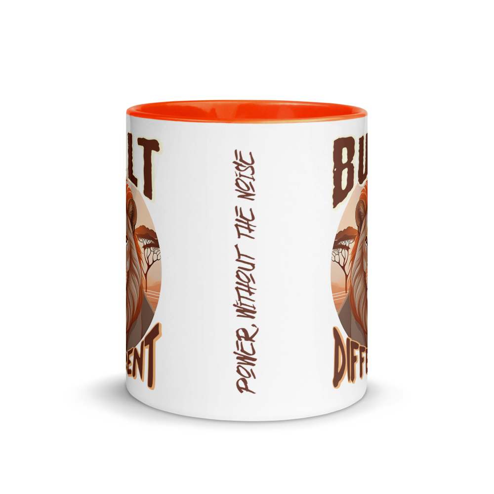 BUILT DIFFERENT LION Mug with Colour Inside